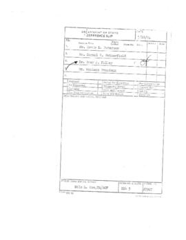 CGIAR: Bellagio Conference December 3-4, 1970 - Correspondence