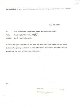 IDA - IDA 7 - Meetings Briefings (July 1983)