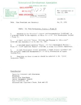Ghana - Second Oil Palm Project (02) - Loan Committee Project File