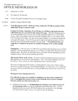 Briefing Papers - Prague Meeting - Correspondence
