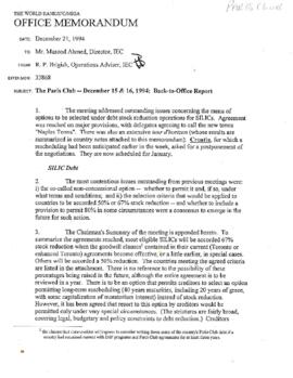 Paris Club - 94-07 (Dec. 15-16, 1994 meeting)