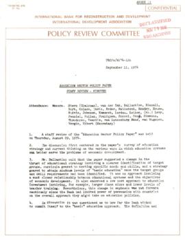 Development Economics and Chief Economist [DEC] - Policy Review Committee - PRC/s/M/74-12a, PRC/C...