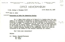 Economic Committee Papers - India - Memorandum on India for Consortium Meeting