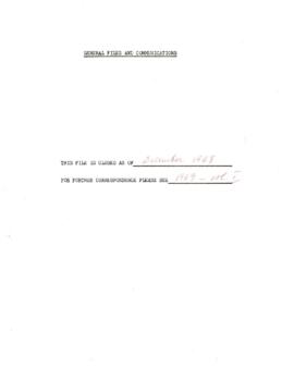 Operational - Missions - General - Correspondence - Volume 3