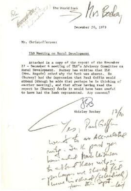 International Labour Office [ILO] - Bank Relations - February 1978 - December 1979