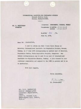 K.C. Zachariah - Chronological Records - January 11, 1978 - June 19, 1978
