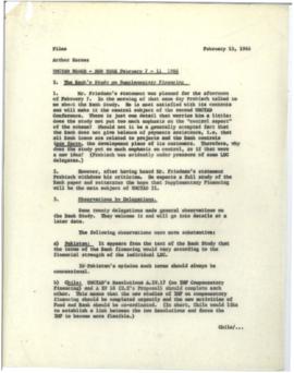 Irving Friedman UNCTAD Files: New York Meeting on Supplementary Finance, February 7-11, 1966 - Co...