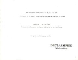 Overall Transmigration Programme and Trans II Project - RMI Consultants Monthly Report 27 for Jul...