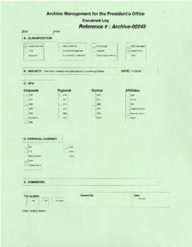 President Wolfensohn - Briefing Book for President's Meetings and Events - Social Event - The Hei...