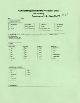 President Wolfensohn - Briefing Book for President's Meetings and Events - Mr De Larosiere - Pres...