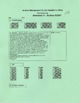 President Wolfensohn - Briefing Book for President's Meetings and Events - Social Event - Kennedy...