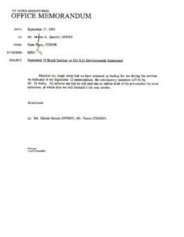 Environment - Environmental Assessments Program - 1v