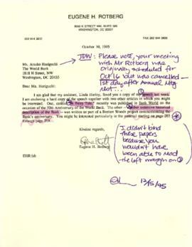 President Wolfensohn - Briefing Book for President's Meetings and Events - Mr Eugene H Rotberg - ...