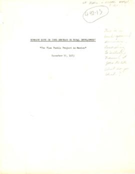 Bank Administration and Policy - Agriculture and Rural Development Reports and Documents 1975 / 1...