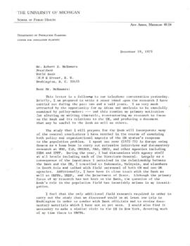 McNamara correspondence - 1973