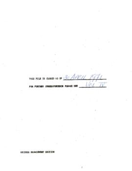 Bank Administration and Policy - Indebtedness - 1969 / 1971 General - Volume 3