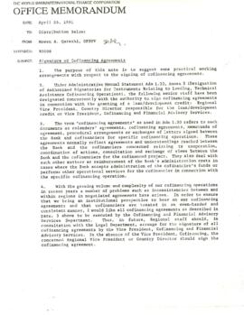 Moeen Qureshi Files - Co-financing - General - Correspondence