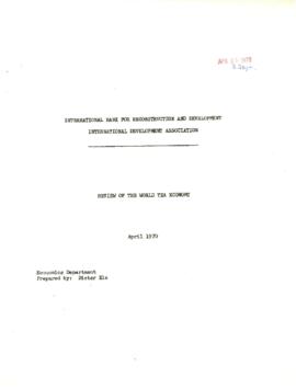 Development Policy - Commodities - Tea - April 1970