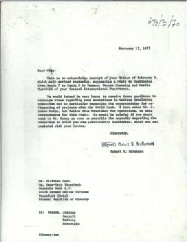 President's papers - Robert S. McNamara Chronological files - (outgoing) - Chrons 57