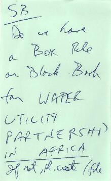 Water Utility Partnership for Capacity Building in Africa - WUP/PA/1/96-1 - Action Programme - 19...