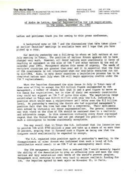 IDA - IDA 7 - Meetings Briefings  (September 1983)