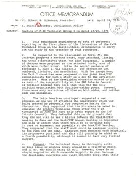 VPD - Director, Development Policy - McNamara File - February - March 1974 - Folder 2