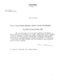 Debt - Debt for Nature Swaps - Correspondence - 1990