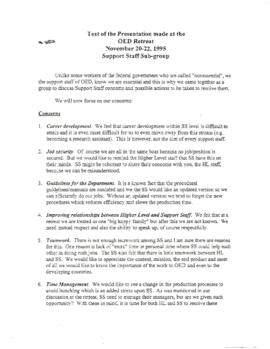 DGO(Director-General Operations) Subject Files - Retreats - Documents - Reports