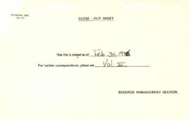 Bank Administration and Policy - Agriculture and Rural Development 1975 / 1977 Correspondence - V...