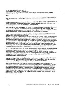 External Affairs - Thematic and Sector Level Topics - Human Rights - Correspondence - Volume 3