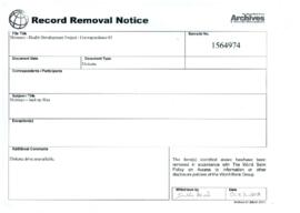 Morocco - Health Development Project - Correspondence 03