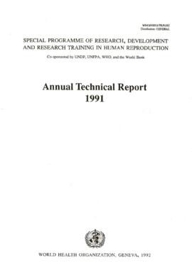 HDNHE - Human Reproductive Program Records - Annual Technical Report 1991 - Special Programme of ...