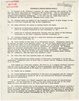 Records of President Robert S. McNamara President's Council minutes - Minutes 01
