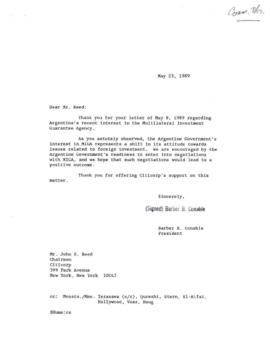 President Barber Conable - Liaison Files - Commercial Banks - Correspondence - Volume 1