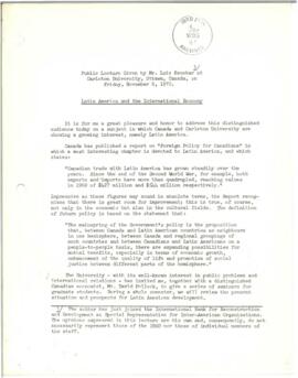 Escobar, Luis - Articles and Speeches (1970 - 1976)