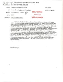 Moeen Qureshi Files - Gulf Persian Crisis - Correspondence - Volume 1