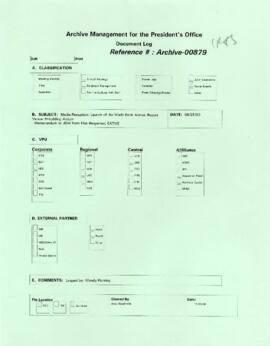 President Wolfensohn - Briefing Book for President's Meetings and Events - Social Event - Media R...