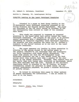 VPD - Senior Adviser - McNamara File - October - December 1973 - Folder 7