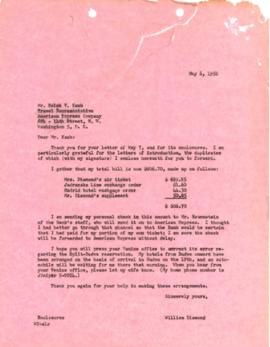 William Diamond Chronological Files, Outgoing - 1955 - 1958