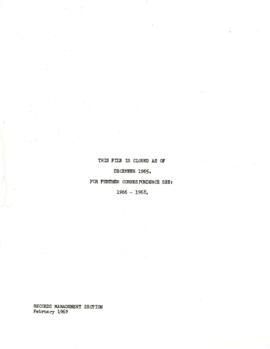 Missions - Resident Missions - Correspondence - Volume 1