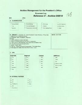 President Wolfensohn - Media Coverage and Interviews - Interview - Dr Yoichi Funabashi - Asahi Sh...