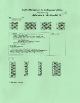 President Wolfensohn - Briefing Book for President's Meetings and Events - Richard Blum - March 3...