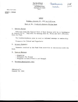 J. Volk working files: President Conable / Camdessus, lunches - Lunch 06