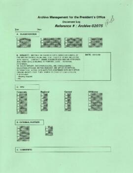 President Wolfensohn - Briefing Book for President's Meetings and Events - David Drewry - Directo...