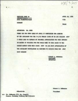 President's papers - Robert S. McNamara Chronological files - (outgoing) - Chrons 52