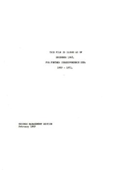 Organization - Economic Department : Status of study and document requests - Volume 1