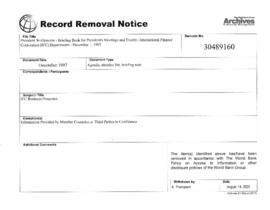 President Wolfensohn - Briefing Book for President's Meetings and Events - International Finance ...