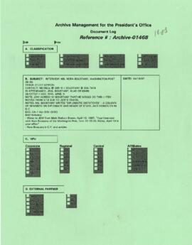 President Wolfensohn - Media Coverage and Interviews - Interview - Ms Nora Boustany - The Washing...