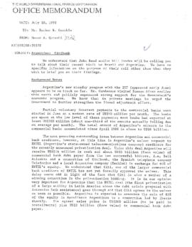 Argentina - Debt - 1987 - 1990 - Correspondence
