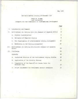 Truman, Edwin - Articles and Speeches (1969) - 1v